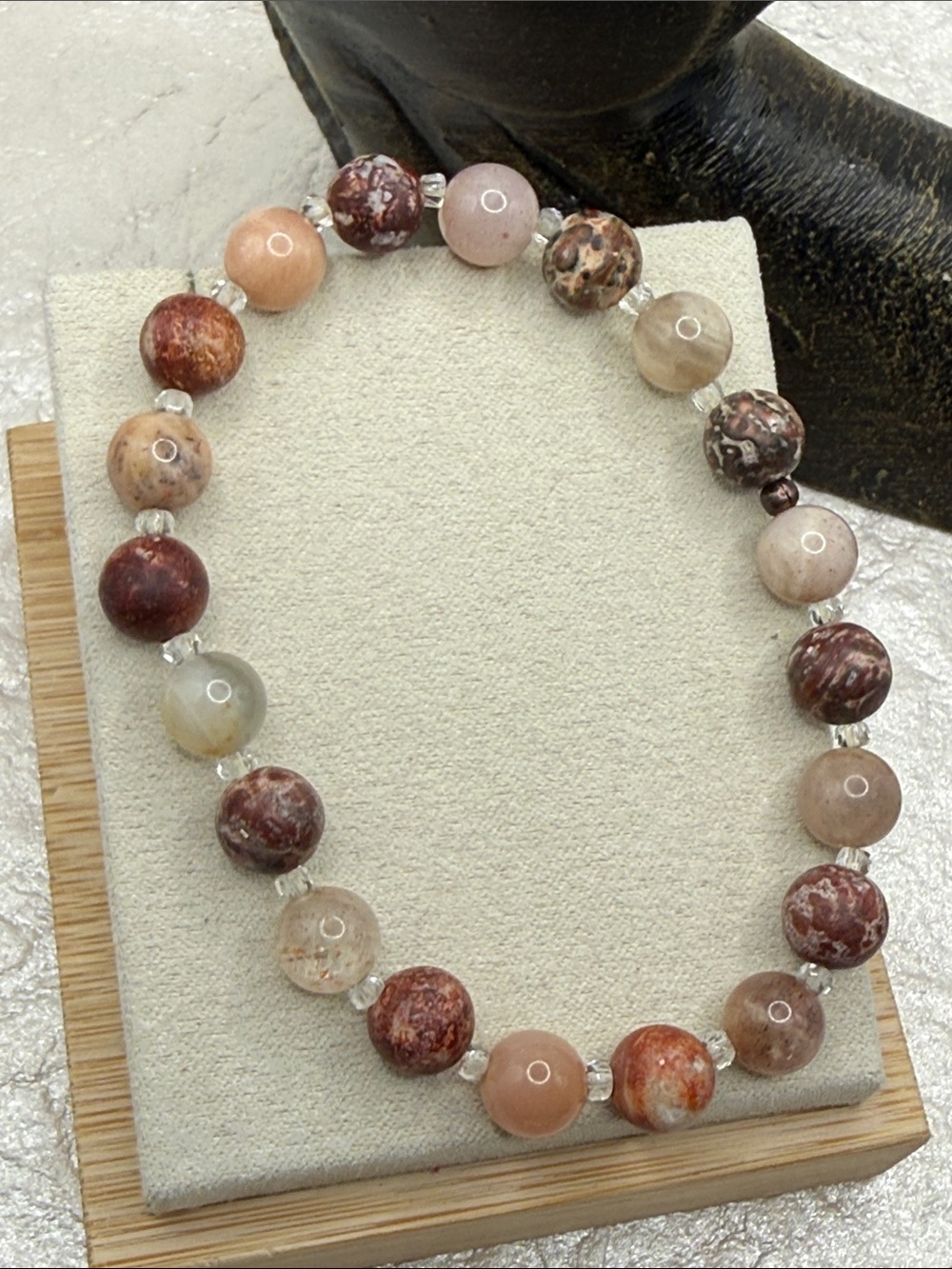 Multi gemstone stretch bracelet bohemian festival stunner